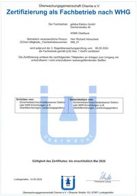 Zertifizierung als Fachbetrieb nach WHG